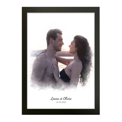 Affiche personnalisée - Effet Peinture Couple