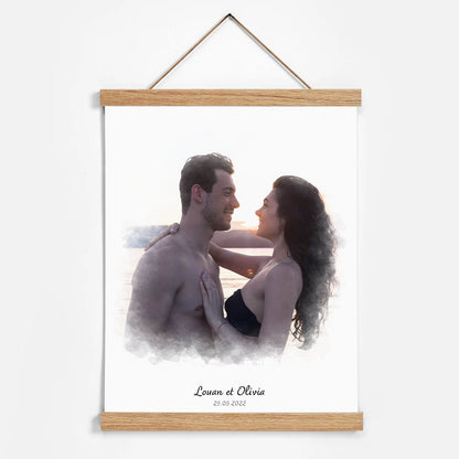 Affiche personnalisée - Effet Peinture Couple