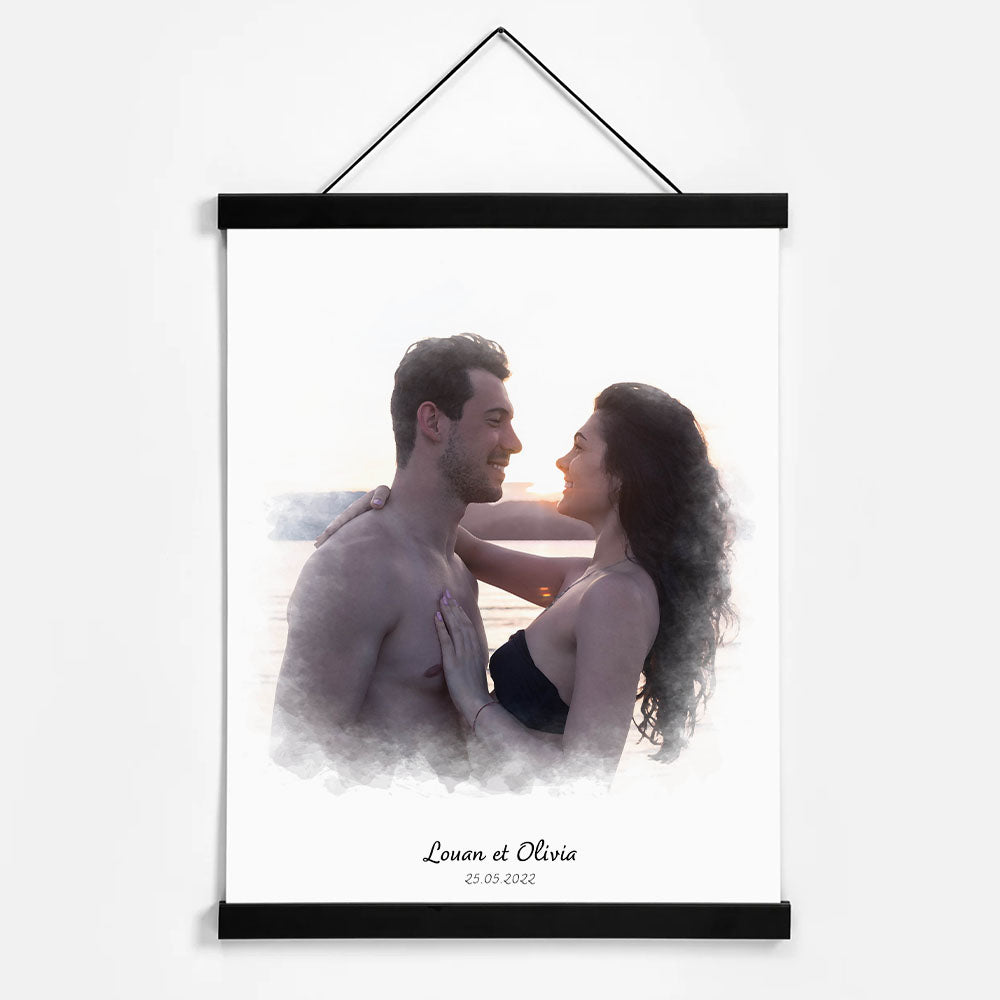 Affiche personnalisée - Effet Peinture Couple