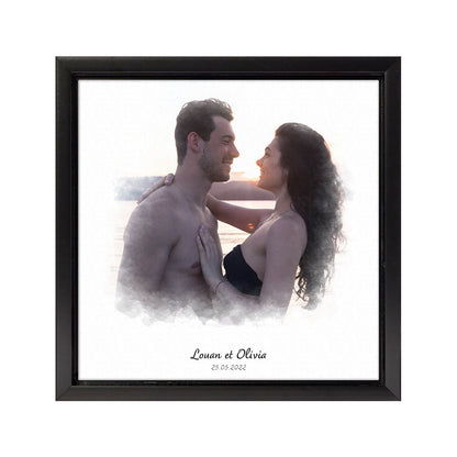 Affiche personnalisée - Effet Peinture Couple