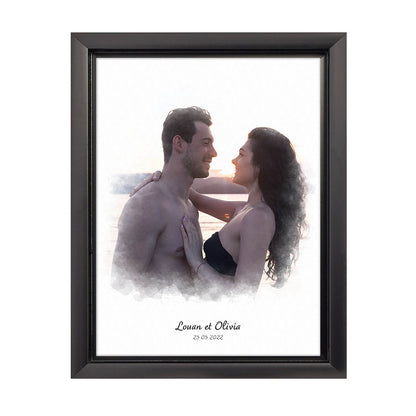 Affiche personnalisée - Effet Peinture Couple