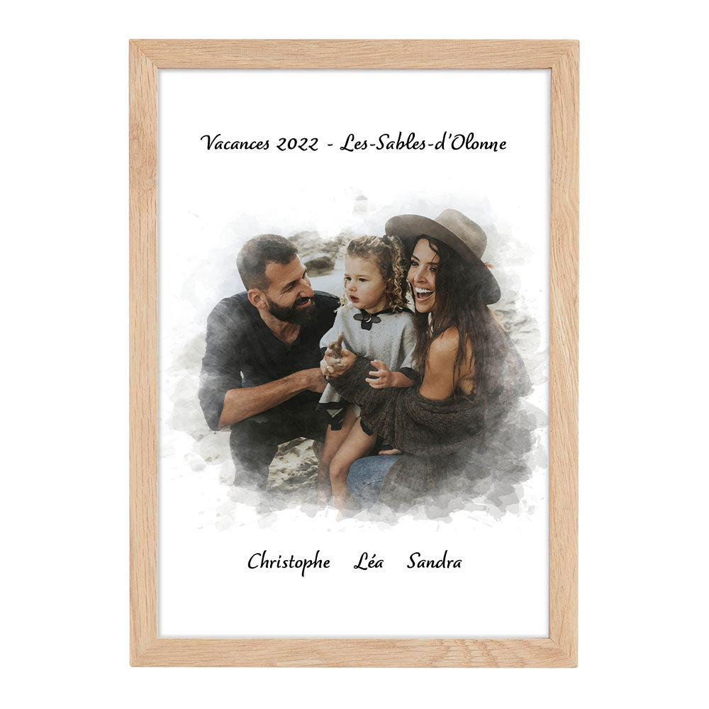 Affiche personnalisée - Famille Effet Peinture