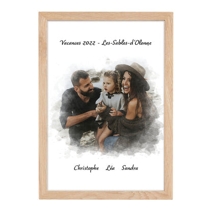 Affiche personnalisée - Famille Effet Peinture