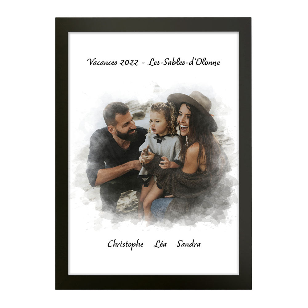 Affiche personnalisée - Famille Effet Peinture