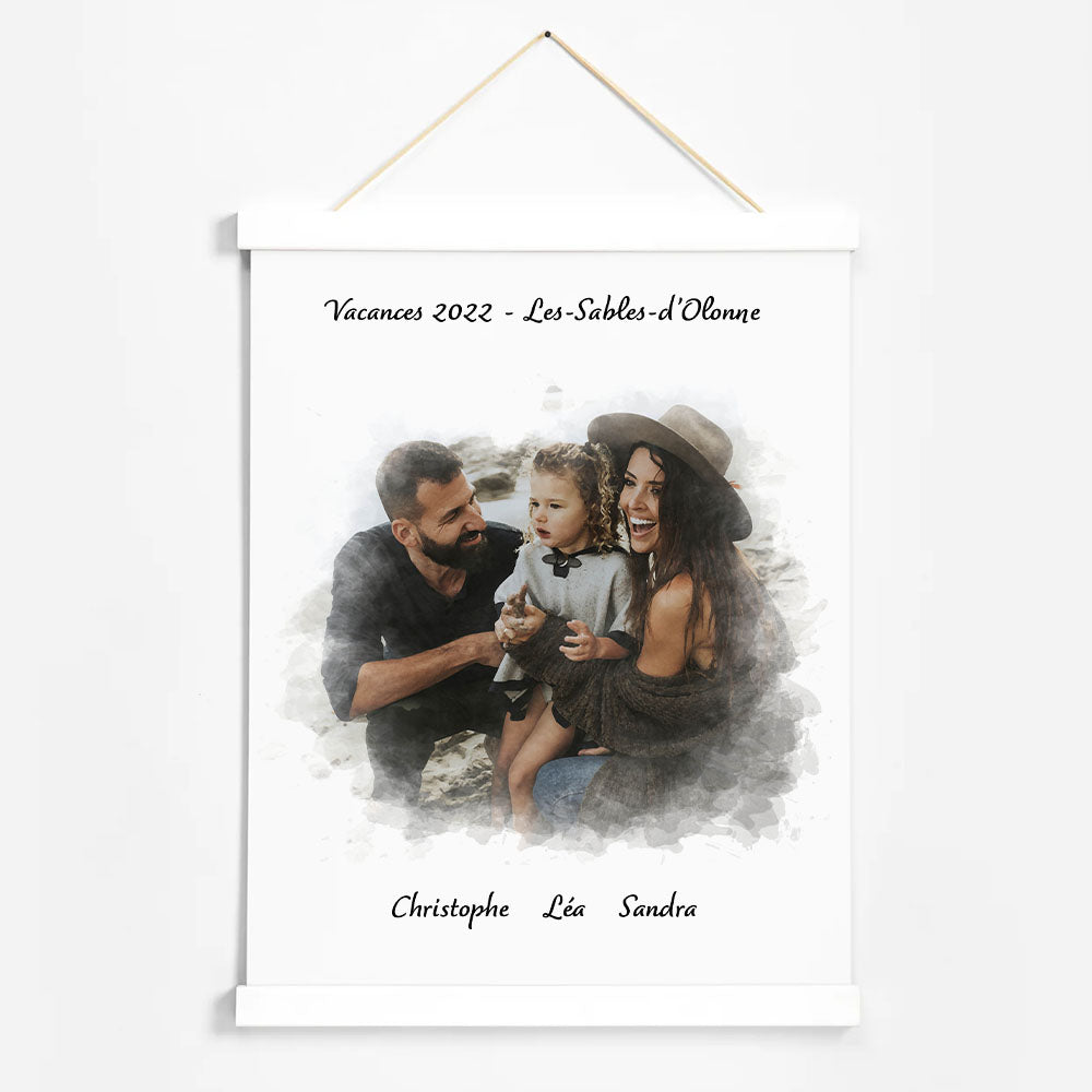 Affiche personnalisée - Famille Effet Peinture