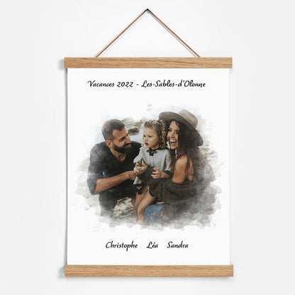 Affiche personnalisée - Famille Effet Peinture