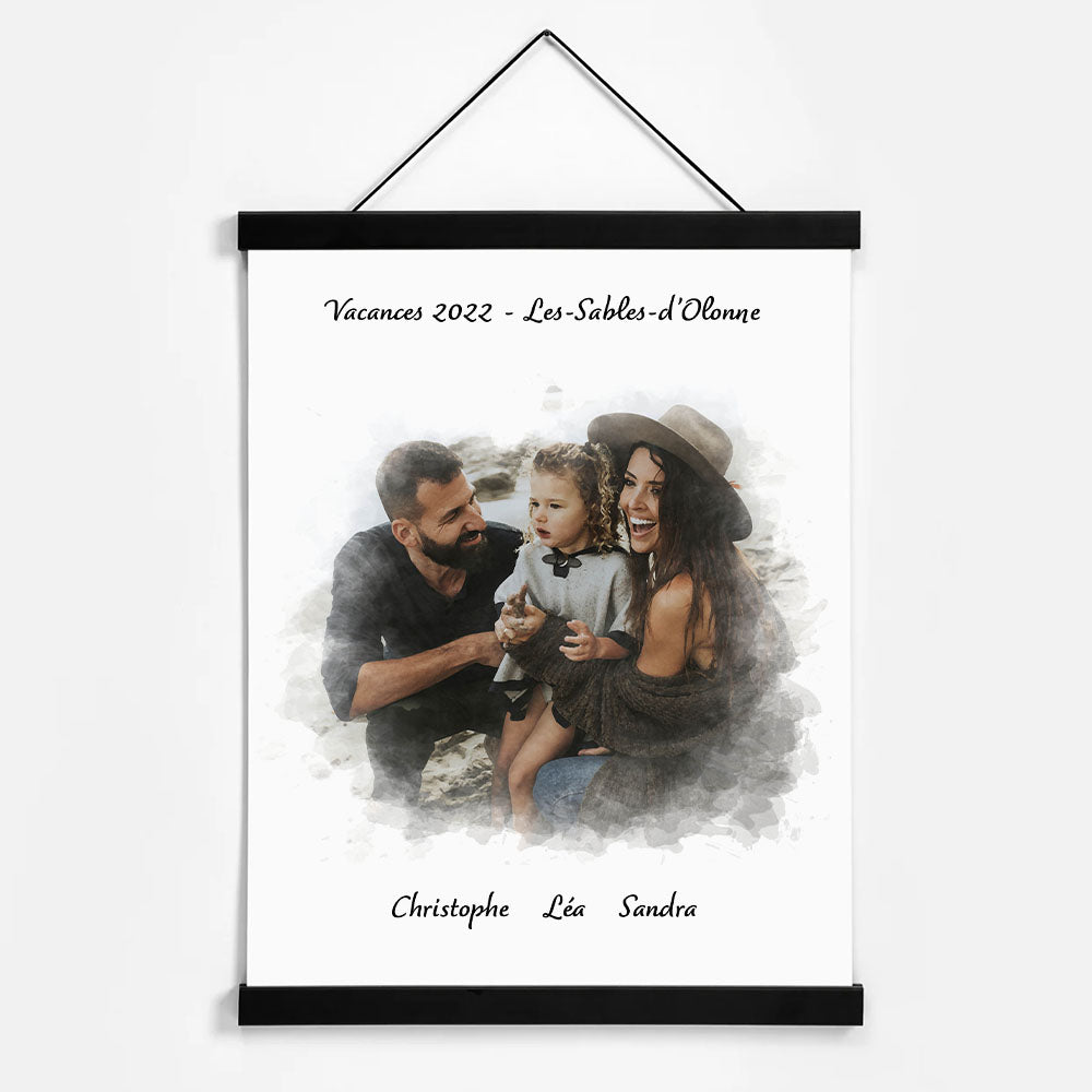 Affiche personnalisée - Famille Effet Peinture