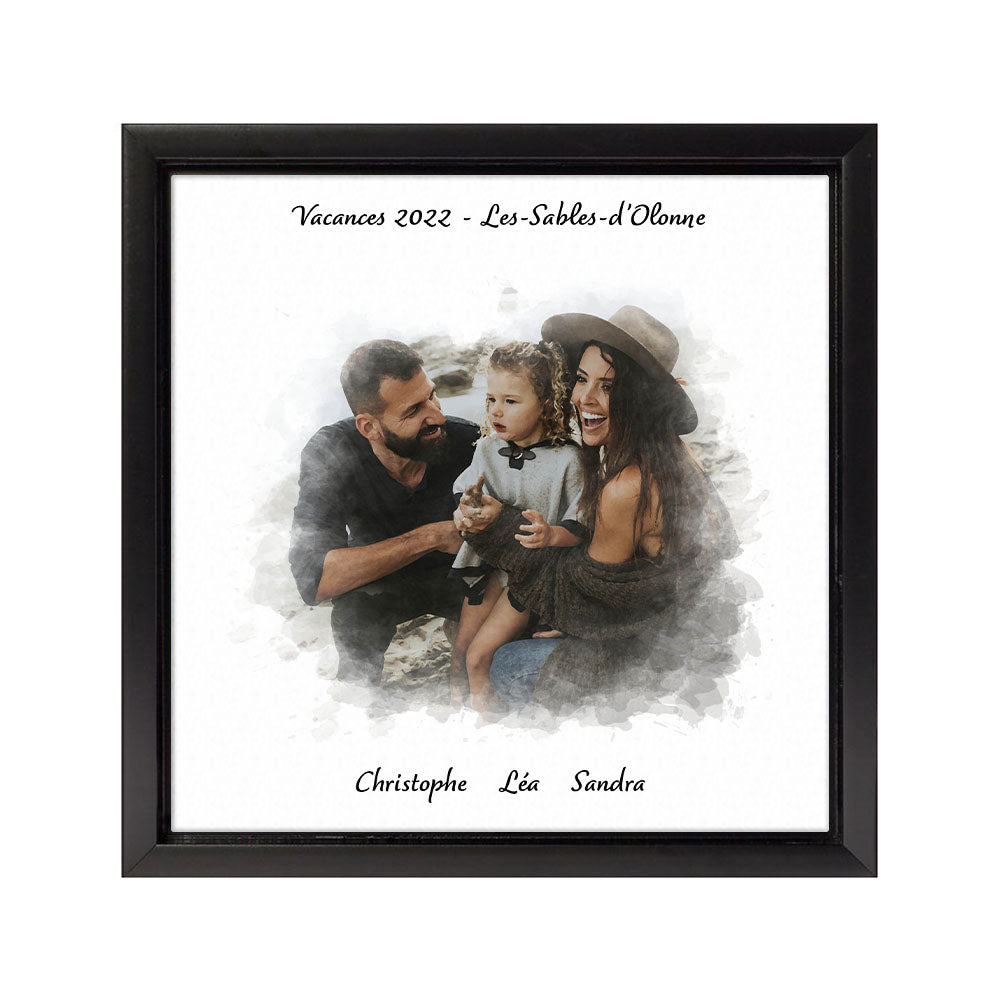 Affiche personnalisée - Famille Effet Peinture