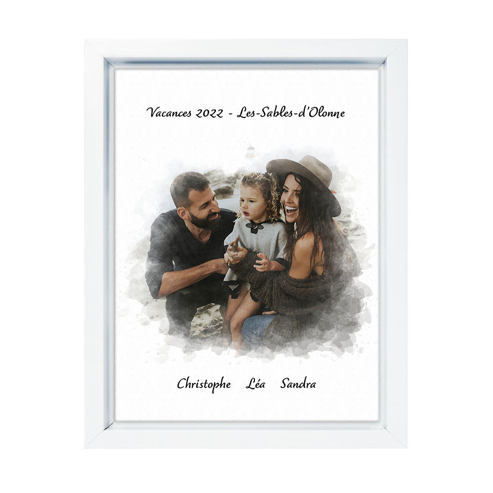 Affiche personnalisée - Famille Effet Peinture