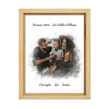 Affiche personnalisée - Famille Effet Peinture