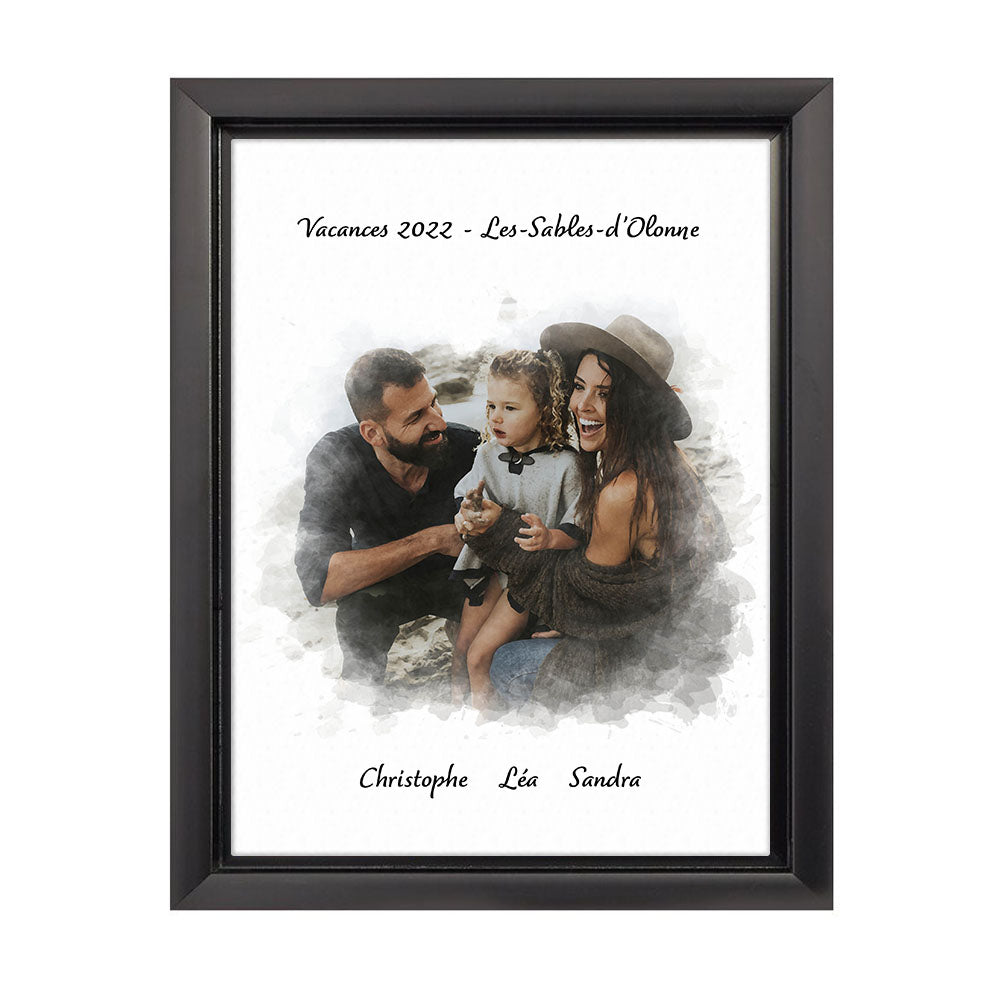 Affiche personnalisée - Famille Effet Peinture