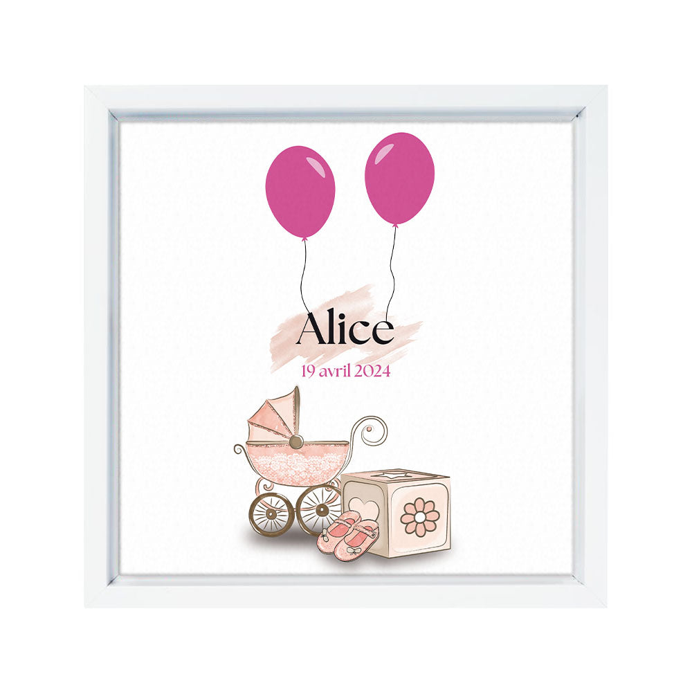 Affiche personnalisée - Naissance jouets Fille