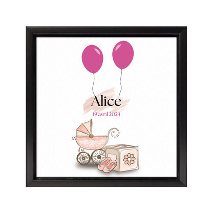 Affiche personnalisée - Naissance jouets Fille