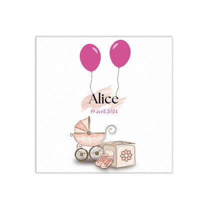 Affiche personnalisée - Naissance jouets Fille