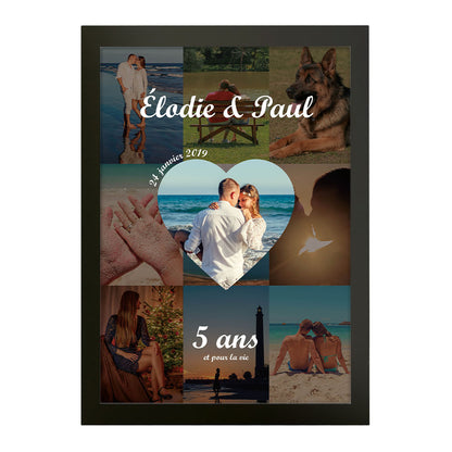 Affiche personnalisée - Date Anniversaire Couple