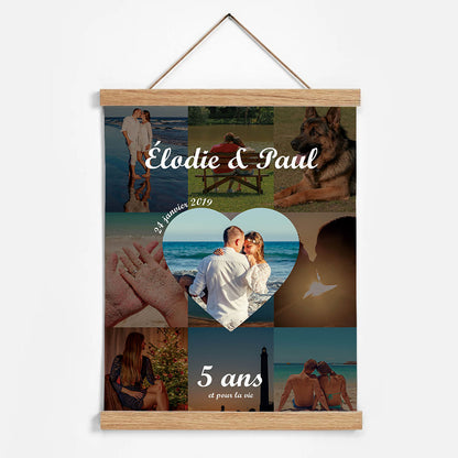 Affiche personnalisée - Date Anniversaire Couple