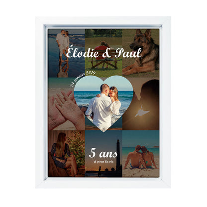 Affiche personnalisée - Date Anniversaire Couple