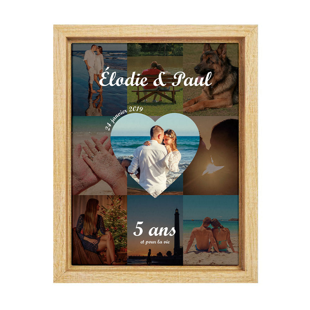 Affiche personnalisée - Date Anniversaire Couple