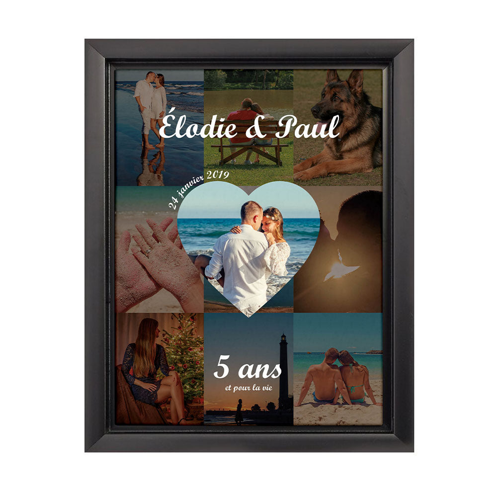 Affiche personnalisée - Date Anniversaire Couple