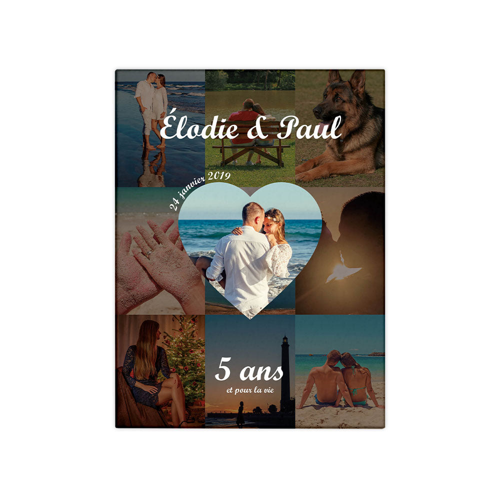 Affiche personnalisée - Date Anniversaire Couple