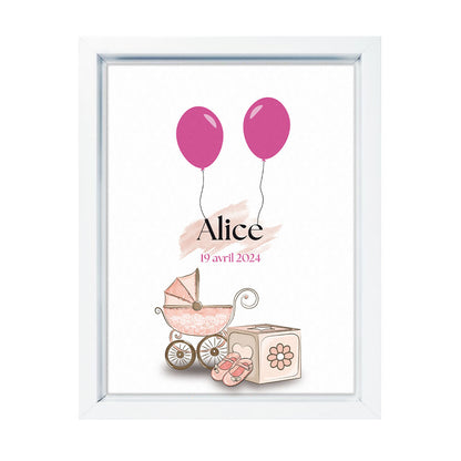 Affiche personnalisée - Naissance jouets Fille