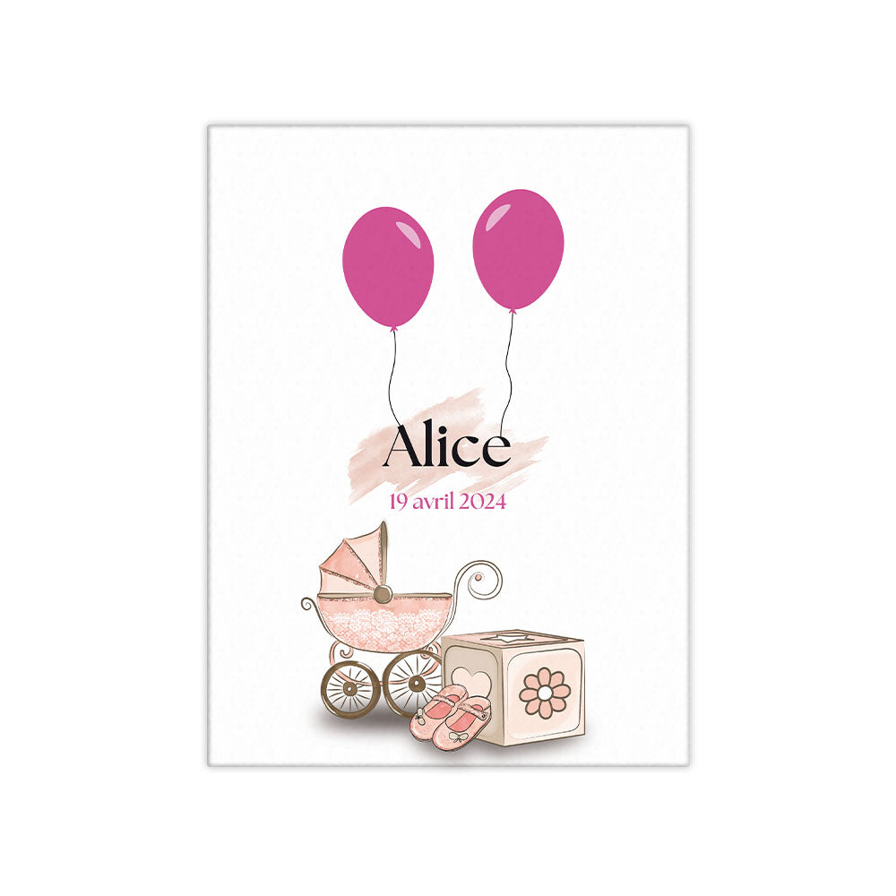 Affiche personnalisée - Naissance jouets Fille